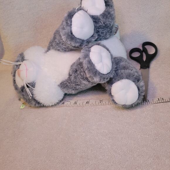 BEAR FACTORY Tahla the Tabby Cat Gray White Plush Stuffed Animal 14" 2001 - Picture 8 of 8